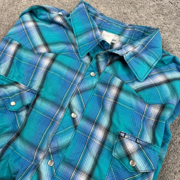 Wrangler Other - Wrangler Men's 3Xl Short Sleeve Button Up Western Pearl Snap Wrancher